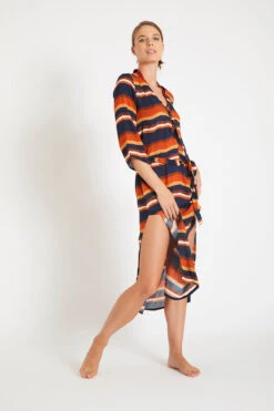 Robe De Plage à Rayures Multicolores ALVEAR VOILAFREEKA -Tenues pour les femmes Boutique 20e alvear voilafre zfw06 dev1