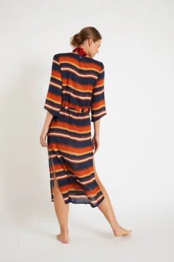 Robe De Plage à Rayures Multicolores ALVEAR VOILAFREEKA -Tenues pour les femmes Boutique 20e alvear voilafre zfw06 dos