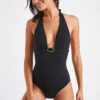 Maillot De Bain Un Pièce Noir Avec Bijou à La Poitrine MARILEE PORTOFINO -Tenues pour les femmes Boutique 21e marilee portofi zgq01 dev5