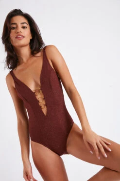Maillot De Bain Une Pièce Chocolat ABALAI NASAYA -Tenues pour les femmes Boutique 22e abalai nasaya kbp98 dev1