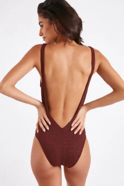 Maillot De Bain Une Pièce Chocolat ABALAI NASAYA -Tenues pour les femmes Boutique 22e abalai nasaya kbp98 dos