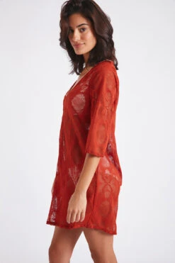 Tunique De Plage Ajourée Paprika BADAMI VANILLIER -Tenues pour les femmes Boutique 22e badami vanillie jrd68 dev3