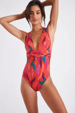 Maillot De Bain Une Pièce Papaye CAROLINA COLOREA