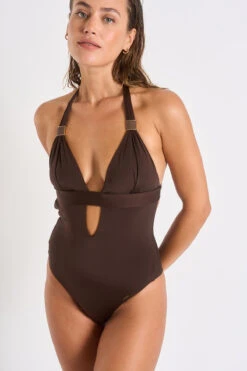 Maillot De Bain 1 Pièce Marron ELISE ALAMOR -Tenues pour les femmes Boutique 22e elise alamor hzt78 dev4