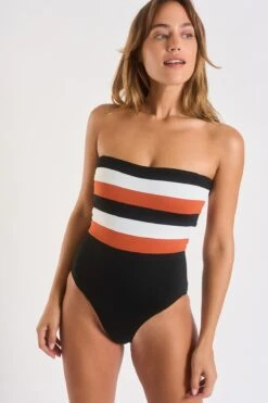 Maillot De Bain 1 Pièce Bustier Noir LEONIE OSTEA