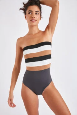 Tenues pour les femmes Boutique 39 Maillot De Bain Une Pièce Bustier Anthracite LEONIE OSTEA