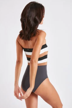 Maillot De Bain Une Pièce Bustier Anthracite LEONIE OSTEA -Tenues pour les femmes Boutique 22e leonie ostea 41n70 dos