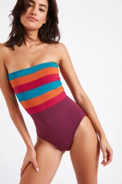 Maillot De Bain Une Pièce Bustier Coloré LEONIE OSTEA