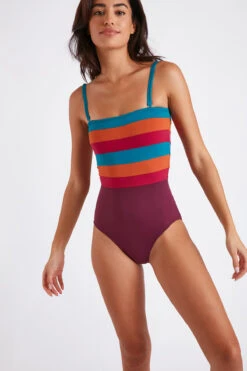 Maillot De Bain Une Pièce Bustier Coloré LEONIE OSTEA -Tenues pour les femmes Boutique 22e leonie ostea 41n95 dev4