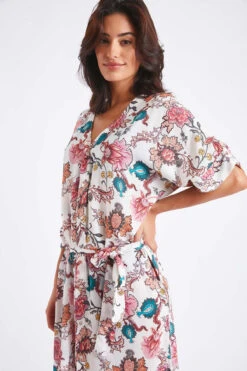 Robe De Plage écrue Imprimé Floral LISLORA VOILERLEA -Tenues pour les femmes Boutique 22e lislora voilerl zhj11 dev3