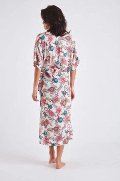 Robe De Plage écrue Imprimé Floral LISLORA VOILERLEA -Tenues pour les femmes Boutique 22e lislora voilerl zhj11 dos1