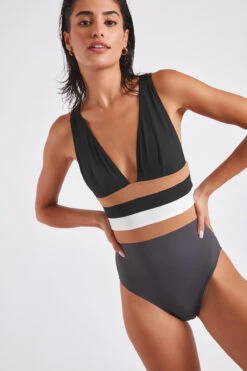 Maillot De Bain Une Pièce Anthracite NICOLE OSTEA