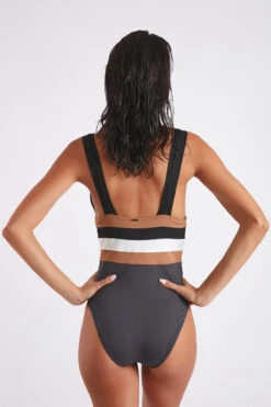 Maillot De Bain Une Pièce Anthracite NICOLE OSTEA -Tenues pour les femmes Boutique 22e nicole ostea 41n70 dos