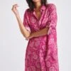 Chemise De Plage Fuchsia Imprimé Indien NOLIE VOILJAYERA