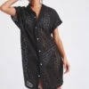 Chemise De Plage Noire Broderie Anglaise PAQUEA PALACA -Tenues pour les femmes Boutique 22e palaca paquea zhe01 dev