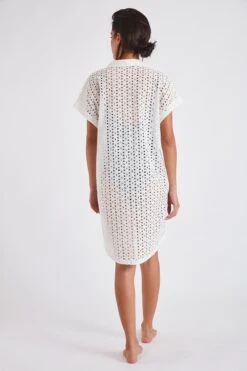 Chemise De Plage Blanche Broderie Anglaise PAQUEA PALACA -Tenues pour les femmes Boutique 22e palaca paquea zhe10 dos
