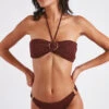 Maillot De Bain 2 Pièces Marron Patola & Noblea Nasaya -Tenues pour les femmes Boutique 22e patola nasaya kbp98 noblea nasaya kbp98 dev
