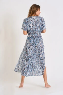 Robe Bleue à Motifs AKYRA VOILHINOKI -Tenues pour les femmes Boutique 23e akyra voilhinoki zhz56 dos