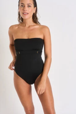 Maillot De Bain 1 Pièce Bustier Noir ELINE ODALISQUE