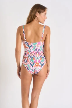 Maillot De Bain 1 Pièce écru à Motifs MICHELA MAKASSAR -Tenues pour les femmes Boutique 23e michela makassar zhs11 dos1