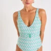 Maillot De Bain 1 Pièce Vert Jade NAZARE CAMBURI -Tenues pour les femmes Boutique 23e nazare camburi zib34 dev