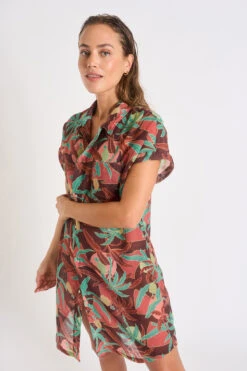 Chemise Marron à Motifs PALACA JALAMA -Tenues pour les femmes Boutique 23e palaca jalamavo lix98 dev3
