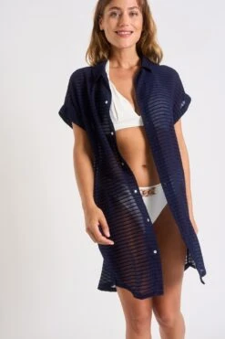 Chemise Marine PALACA SOLOBEACH -Tenues pour les femmes Boutique 23e palaca solobeac lhy06 dev3